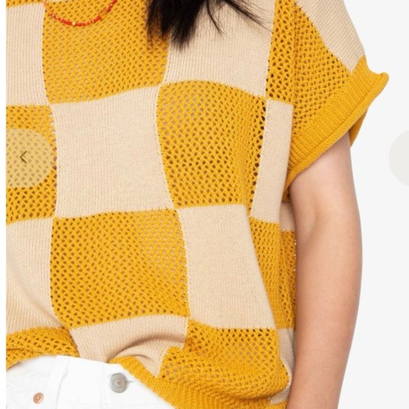 Callahan Knitwear in Mustard and Beige - Picture 2 of 9